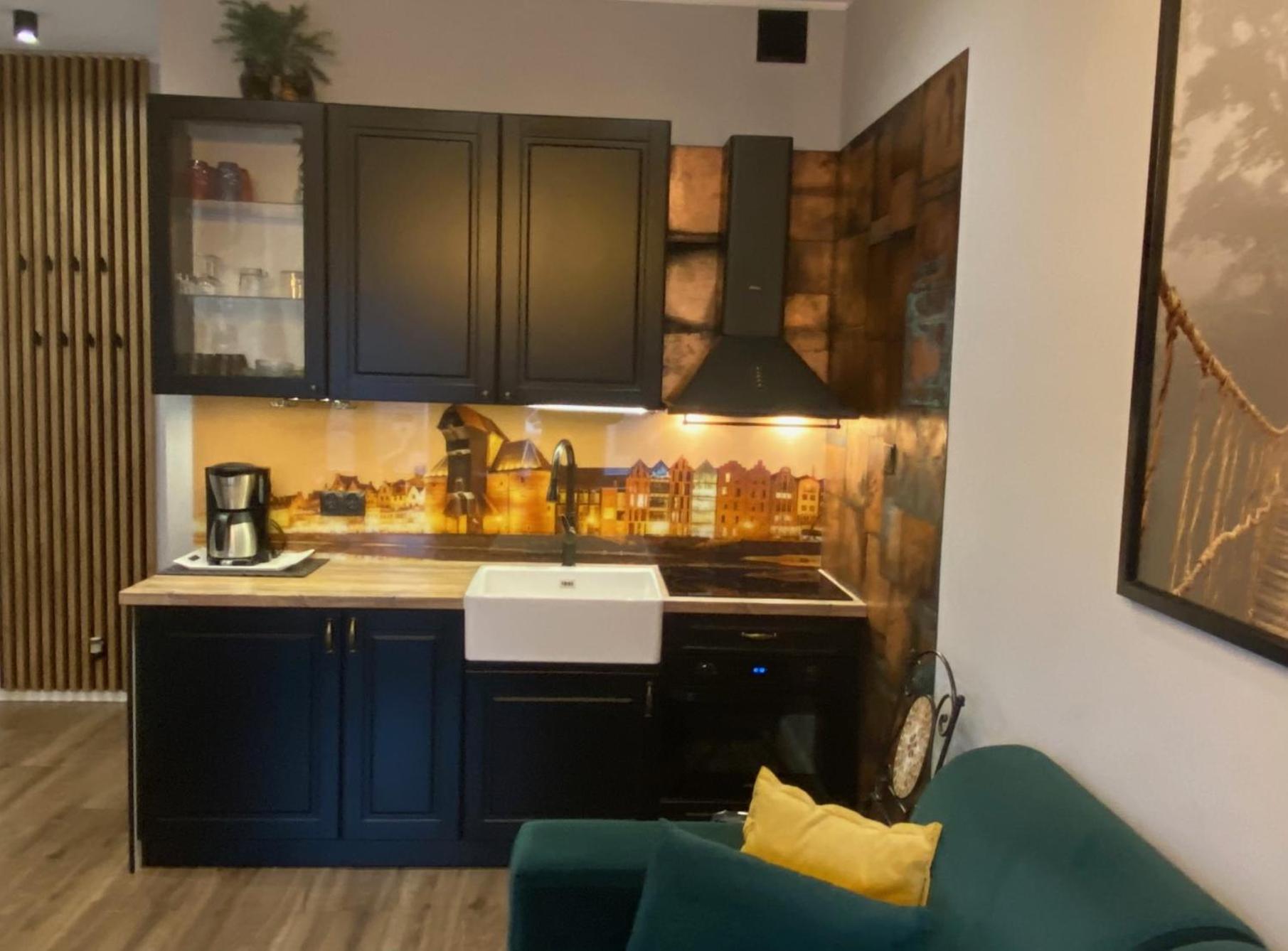 Apartament Zielony Lub Bursztynowy Z Parkingiem Stare Miasto Danzig Exterior foto